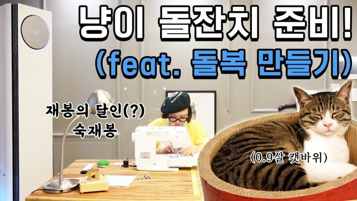 (ENG)숙재봉🧷ㅣ금손 숙이가 만든 고양이 돌잔치 의상😽