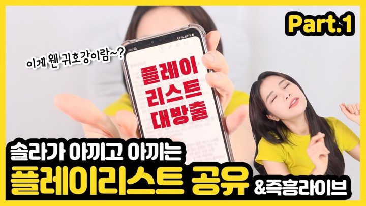 [꿀정보][1부]아끼고 아끼는 솔라의 플레이리스트 공유하기 시도!!  share solar's playlist !!!!레고~~