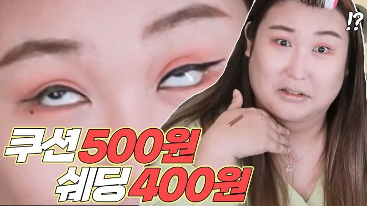 세상에서 가장 저렴한 화장품으로 풀메이크업하기💄