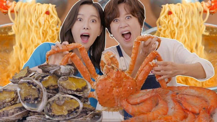 대왕 킹크랩 해산물 먹방 (with @Ssoyoung ) King Crab Seafood Ramen MUKBANG | 미선이네👩‍🍳