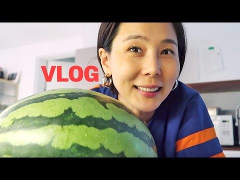 VLOG 내가 키운다 촬영장, 코끼리 만두, 수박 자르는법, 마마카사르 촬영