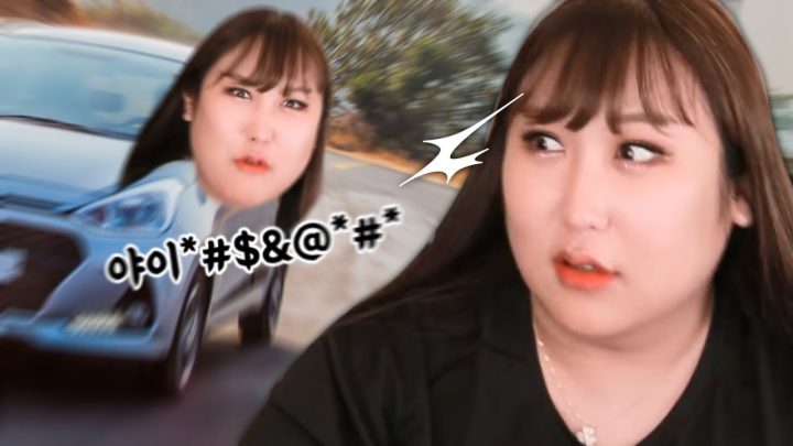 고속도로에서 창문을 내린 운전자의 정체
