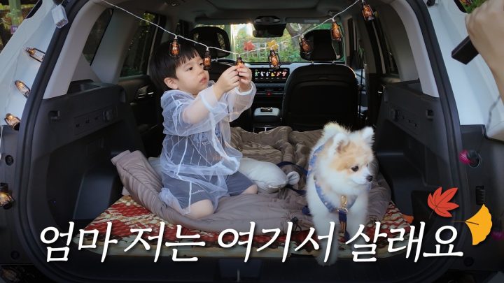 준범이 인생 첫 차박🍂🍂