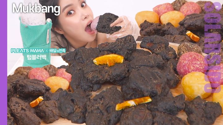 솔라잇츠ㅣ까먹물치킨,석탄치킨,치즈볼 3종세트,백년초소스,딸기라떼 먹방