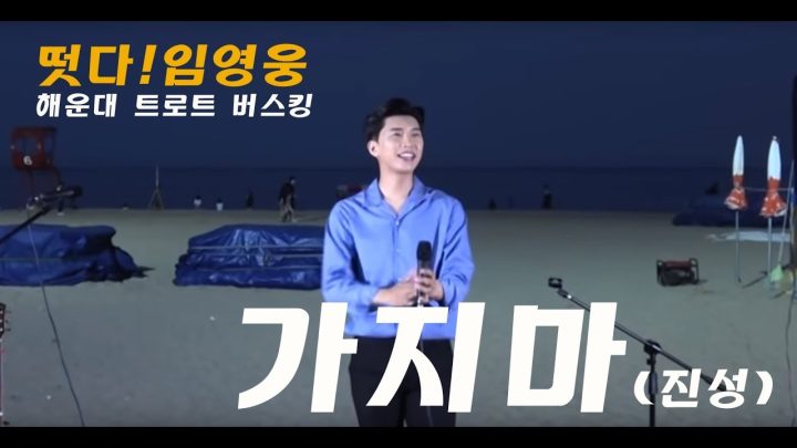◆ 임영웅 트로트 버스킹 ◆ 부산 해운대 트로트버스킹 - 가지마 (진성)