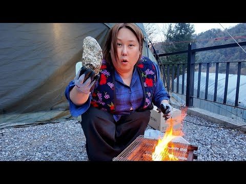 폭설 후 장박지 텐트 상황은?! | 대왕 석화 굴 구이 🦪