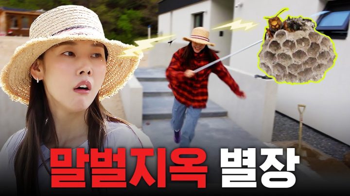 🐝별장 라이프 최대 위기🐝 홍천에 조경용 나무 심다 벌집 건드린 한혜진｜나무 시장, 별장 인테리어, 조경수, 부추전 먹방